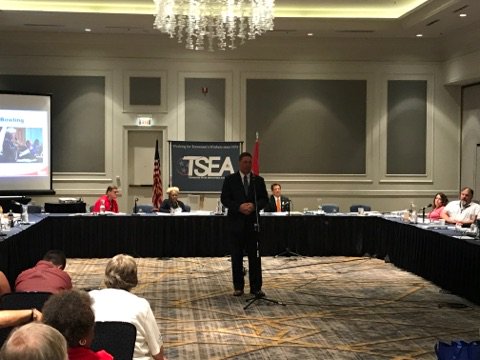 tseaonline's tweet photo. Thank you @TDOCCommish for making time today for #StateEmployees and addressing our members during our annual convention #RA43 https://t.co/MZN4O76l3H