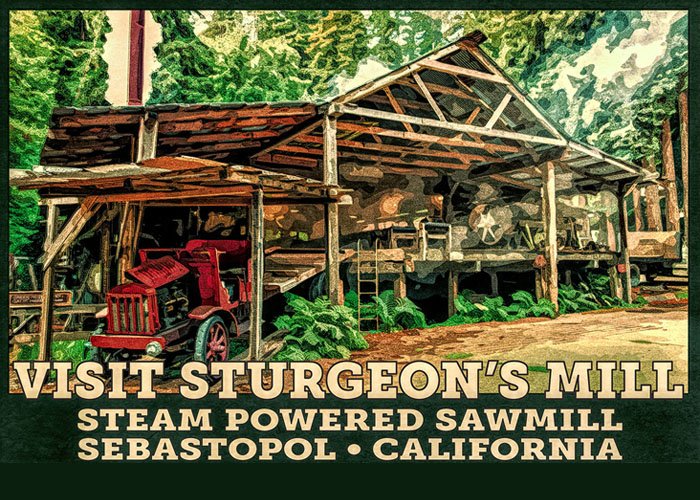 A great Fathers Day activity! Sturgeon's Mill Historic Steam Sawmill Demonstration Runs! Sat. &amp; Sun, 10am-3pm. happeningsonomacounty.com/events/3565/st…