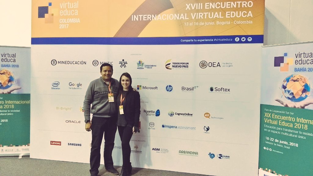 64profedaniel's tweet photo. Con @Alejaneuromark en #Virtualeduca2017 listos para nuestra próxima experiencia educativa @UNIMINUTODISTAN @ortizyolima @Margara_d https://t.co/5vi7VswSZh