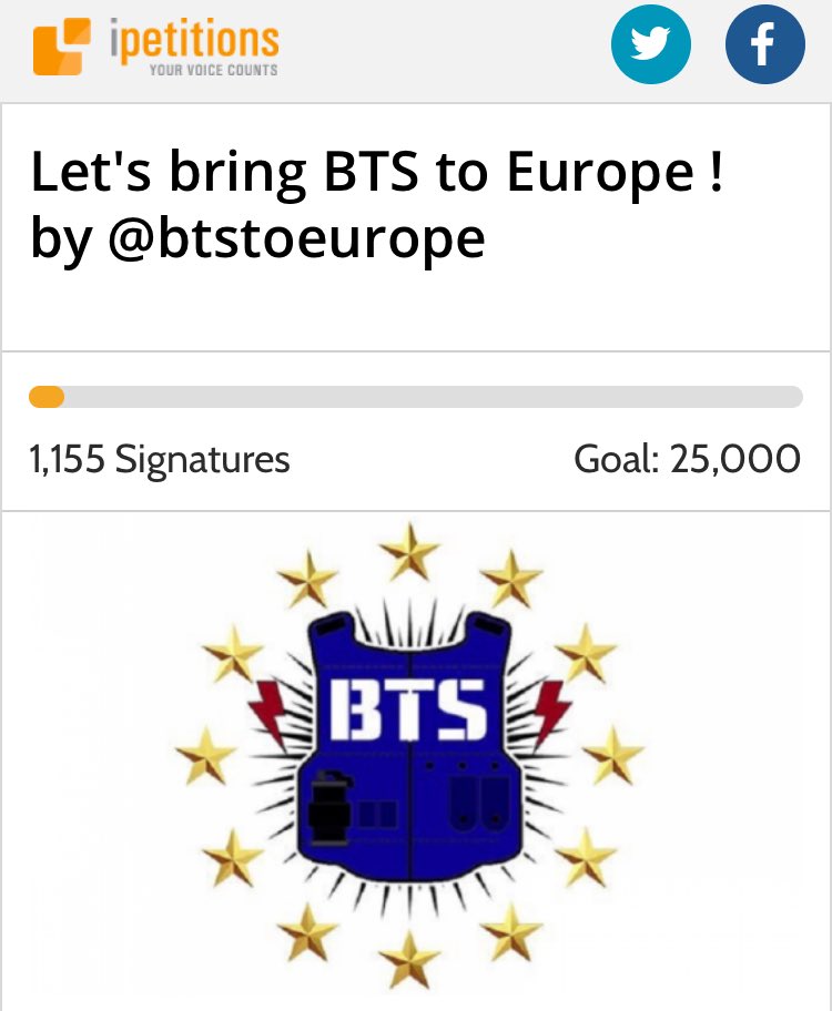 BTStoEurope's tweet image. It's doing quite well ! Please keep sharing ! #BTSmeetsEurope 

➡️ Survey: bit.ly/2sEgSTr  

➡️ Petition: ipetitions.com/petition/lets-…