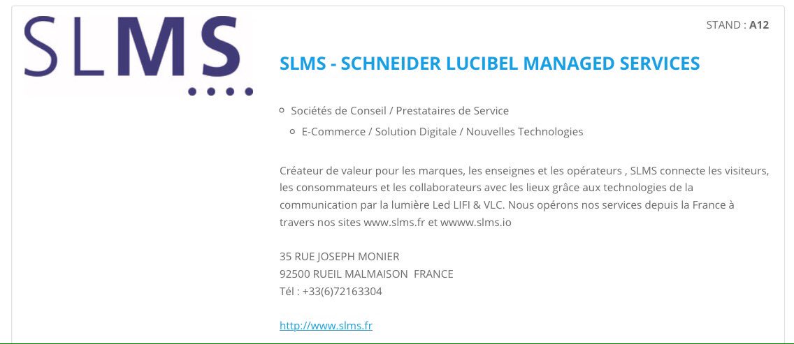 SLMS_SO's tweet photo. Innovations #LumièreConnectée | @siec_online | P. de Versailles Pavillon4 stand A12| solutions #VLC #LIFI  https://t.co/qyuPOgdLVU https://t.co/tlaI4oosrO