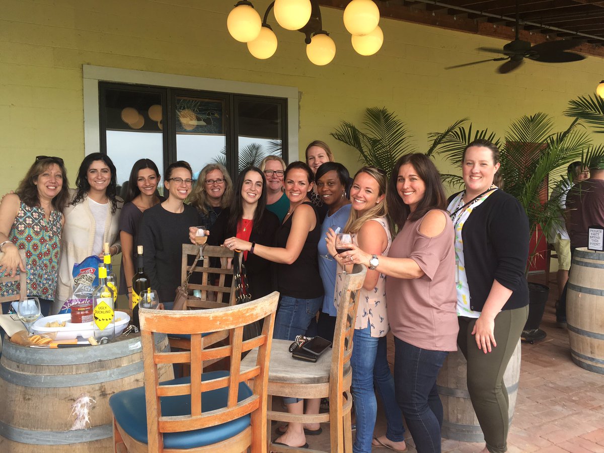 MrsFrancis1024's tweet photo. Some of us EMK ladies celebrating our upcoming summer break! #workingdogwinery #ewrsd #EMKrocks #itsbeenagreatyear! https://t.co/EuH9BUZicY