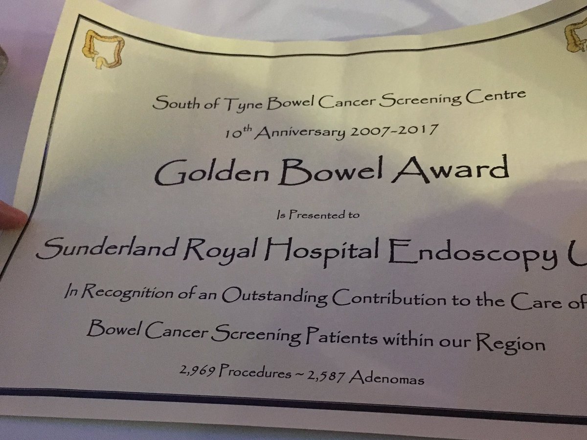 JackieBurlison's tweet photo. @SunderlandRoyal Well done CHS endoscopy unit 10th anniversary of Bowel Screening https://t.co/yPWXvlE6jR