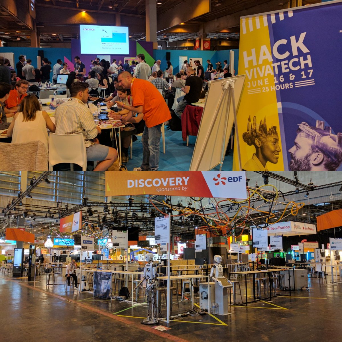 While humans are coding, #robots are resting. New era's ongoing! 
<a href="/AXA/">AXA</a> <a href="/Vivatech/">VivaTech</a> #AXAIT #AXAPower #axa  #Hackathon #VivaHackathon #VivaStars