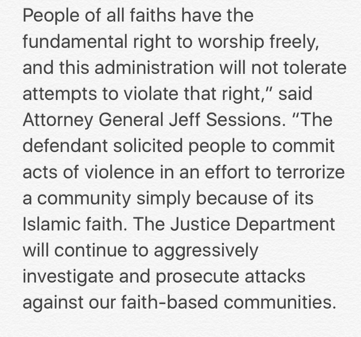 MobilizeMuslim's tweet photo. We welcome @TheJusticeDept statement upholding religious rights of all Americans after sentencing of #RobertDoggart. https://t.co/Qbb9SE2zVF https://t.co/Xl5HYuhiNl