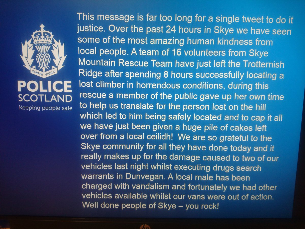 People of Skye - you are ace!