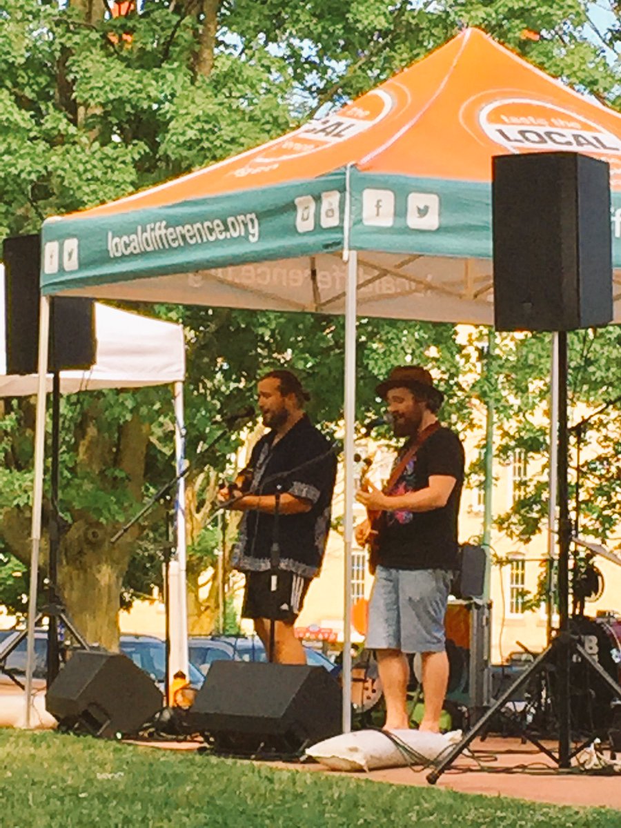 TasteLocalDiff's tweet photo. Sound check is on! @turbopupband @thevillagetc #CLFE #localfoodNWMI #nicetent @TentCraft https://t.co/ofig5vAb2a