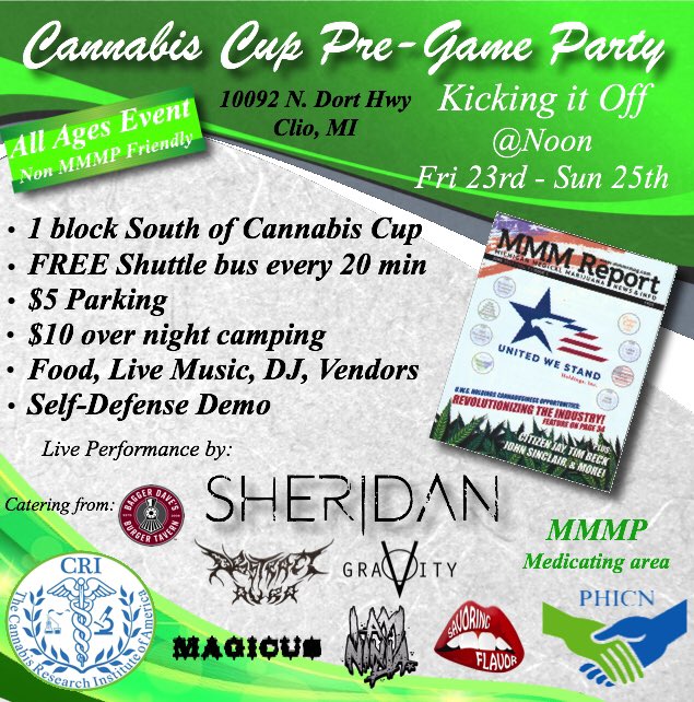 UWSHoldings's tweet photo. Join us for the weekend at United We Stand headquarters to celebrate the Cannabis Cup! #GetHealthyNotHigh https://t.co/rxBiGMNtPA