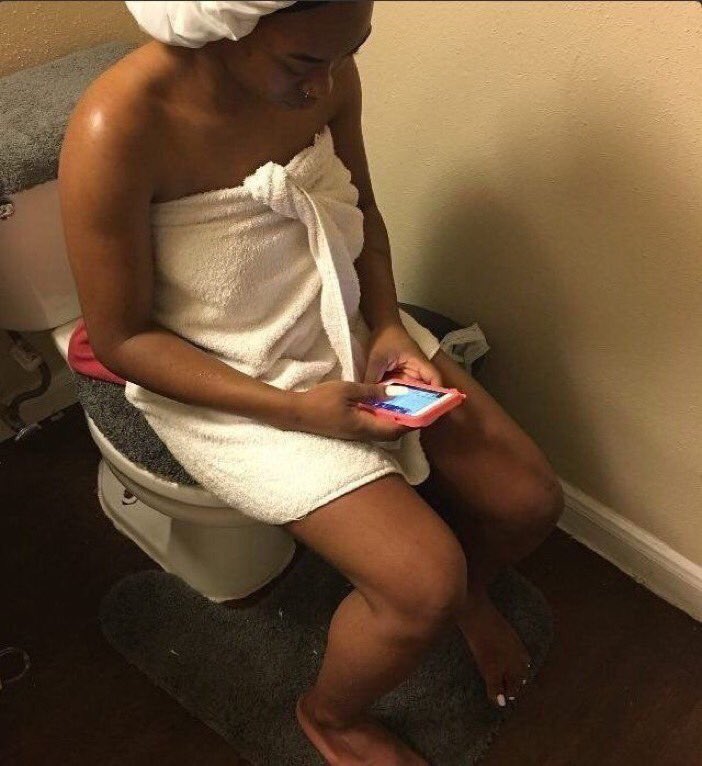JohnnyNami's tweet photo. when I got everything ready for a shower but Twitter too lit https://t.co/prI0b7SSx3
