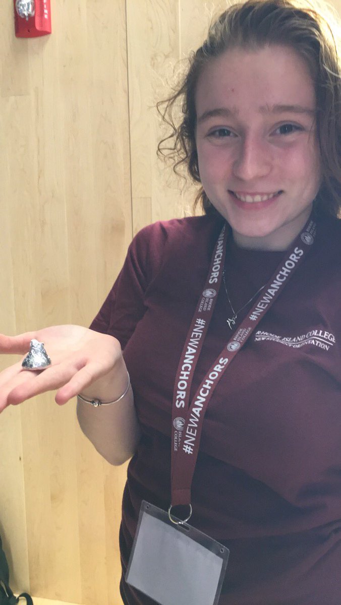 RIC_EricaW's tweet photo. When one of your students gives you a Hersey kiss and you're obsessed #newanchors #obsessed #teampink #sessionfive #thanksnatasha https://t.co/zLCOtQfZtq