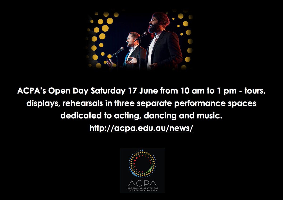 ACAP Open Day today! From 10am to 1pm at the @JWCOCA