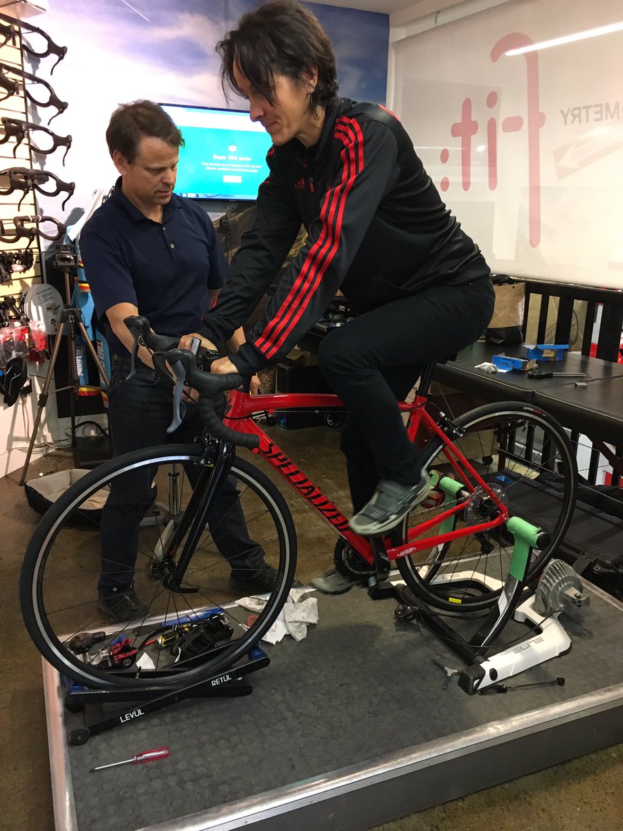 MarieHLaramee's tweet photo. Olympian @malessard 's turn to get fitted for @TheQuebecRide @CycleNeronMtl #TheRideMO #CycloDefi https://t.co/9OsJbiuzor