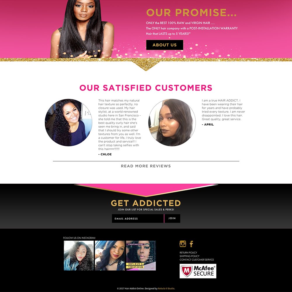 Nebula9Studio's tweet photo. Website created for Hair Addict Online at https://t.co/xTJInweZmO
#website #design #blackowned #smallbiz #nebula9studio https://t.co/9oVMQcpCB2