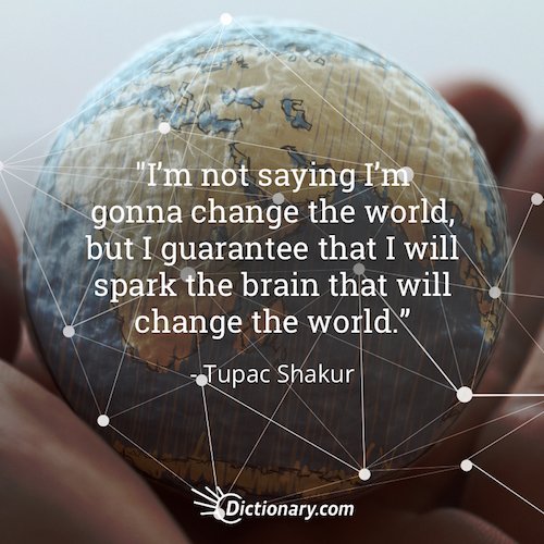 Dictionarycom: Happy Birthday to Tupac Shakur! He would ve been 46 today.   