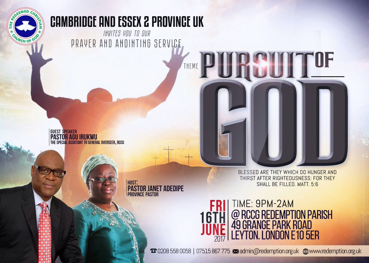redemptionE10's tweet photo. Pursuit of God Tonight at RCCG Redemption parish with guest minister @agu_irukwu of @jesushouseuk 🙌🏽 https://t.co/6Tujby9RAi