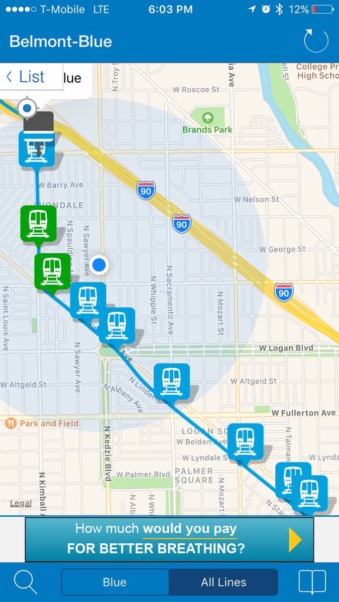 GasBuddyGuy's tweet image. Oh @cta #blue, how I hate you. #delaydelaydelay 9 trains sitting waiting for signal clearance... if only you had such frequency normally!