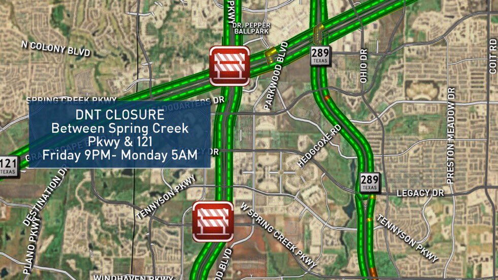 UNICAESRADIO's tweet image. #Trafico en #Plano | Cerrarán el #Tollway este fin de semana en Legacy Drive. @martintrejoJr tiene detalles. En  Facebook.com/martintrejojr