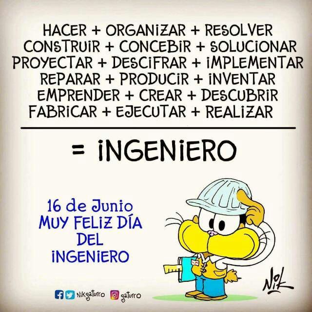 Gracias a todos por sus felicitaciones y acordarse de este día #DíaDelIngeniero <a href="/tatysasevilla/">TatySA Sevilla</a> <a href="/djivansevilla/">Ivan Sevilla</a> 📒📏📝📐