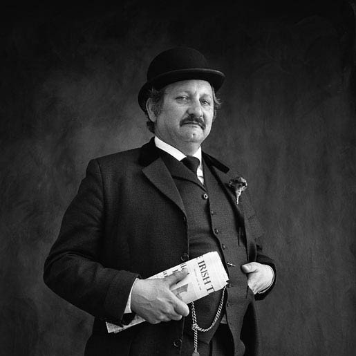 SteinAmelia's tweet photo. no #bloomsday complete without #GeraldDavis , as #Leopoldbloom complete with his copy of @IrishTimes , photo @SteinAmelia 1988 https://t.co/I2tM7Yx39h