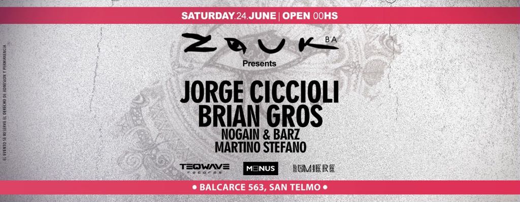 teQwave's tweet photo. Sab 24 @JorgeCiccioli & @Brian_Gros #ZOUKBA #TEQWAVE FREE 🔥🔥 @minusinc https://t.co/zSW71sPfJC