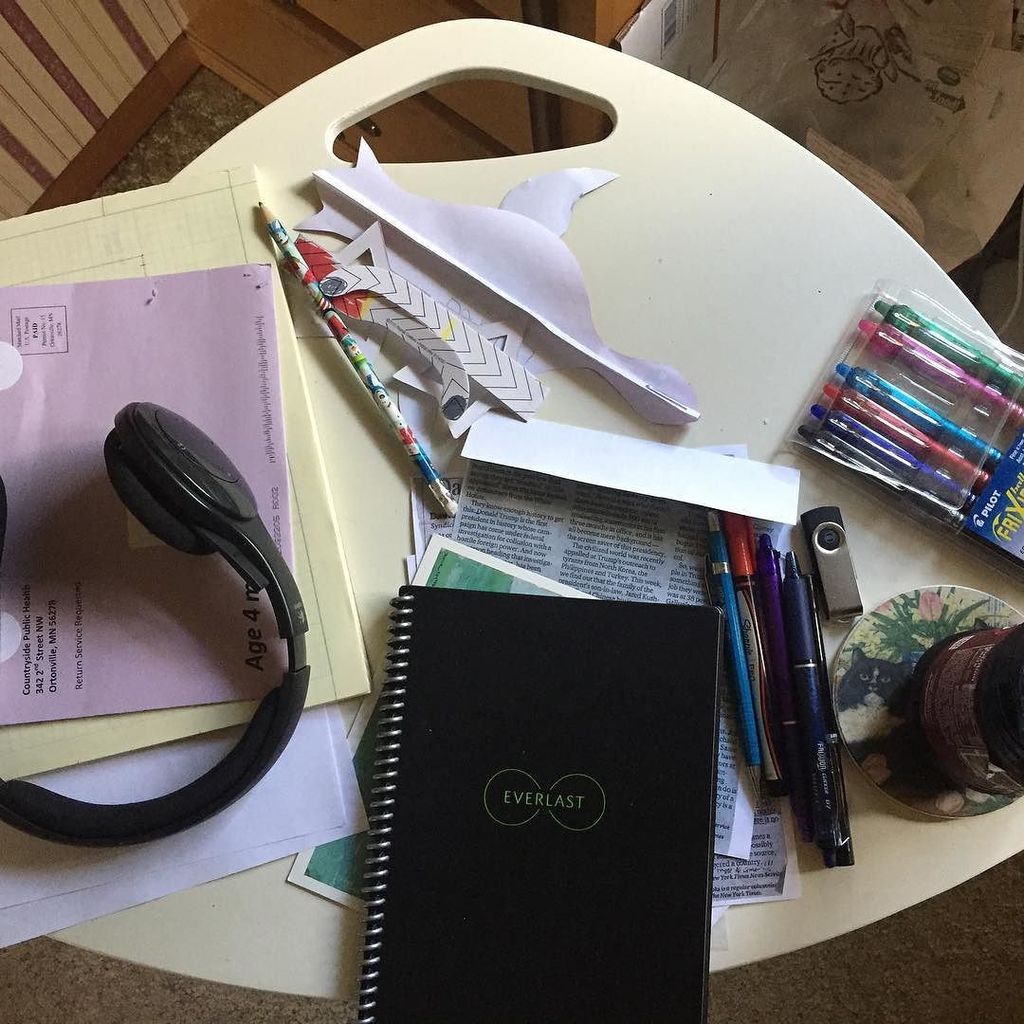 egf's tweet photo. This is one of those fancy staged "what's on my desk" photos. Not really. #workfromhomemom #womenintech #developermom #developermom #momsin… https://t.co/lCraWyNIdt