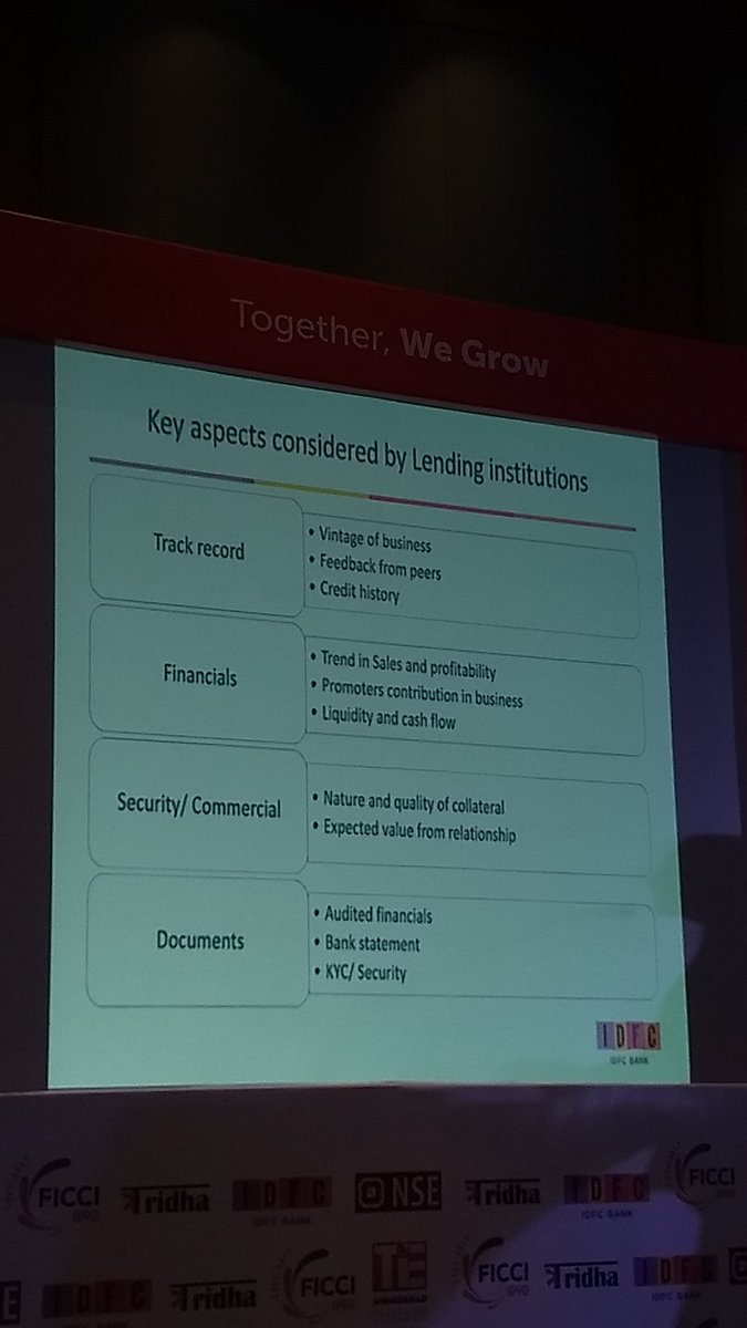 shukla_adits's tweet photo. 'Key aspects considered by institutions to lend money' at #FinancingSMEs @tieahmedabad @IDFC_Bank @ficci_india #tridha https://t.co/ENFQZVbCwq