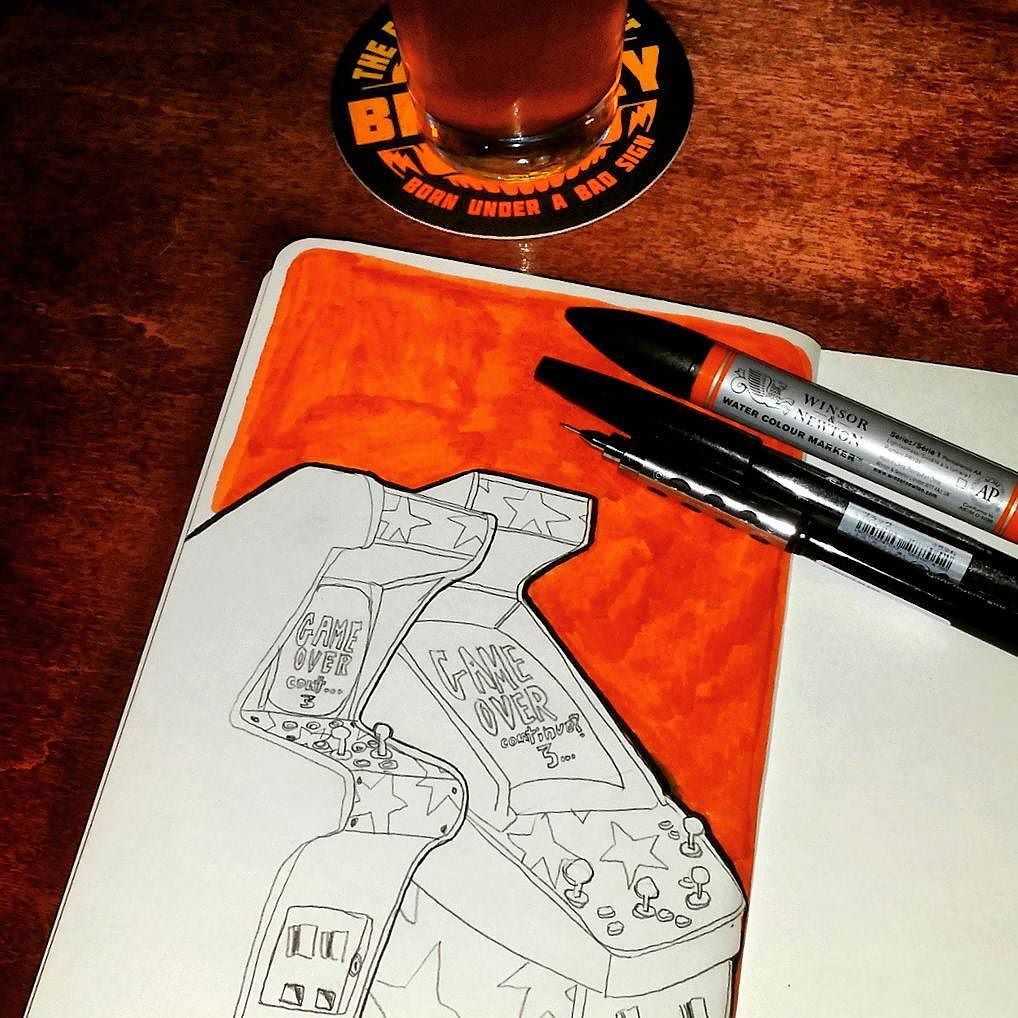 ivoryocean's tweet image. #drinkanddraw w/@jasonscavan at our new favorite place, @blackcirclebrew 😅.
.
#art #ink #drawing #sketch #sketchin… ift.tt/2rpHhjQ