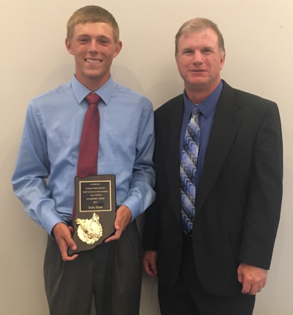 Congratulations to Koby Robb on making the Indiana High School Golf Coaches Association Academic All-State Team