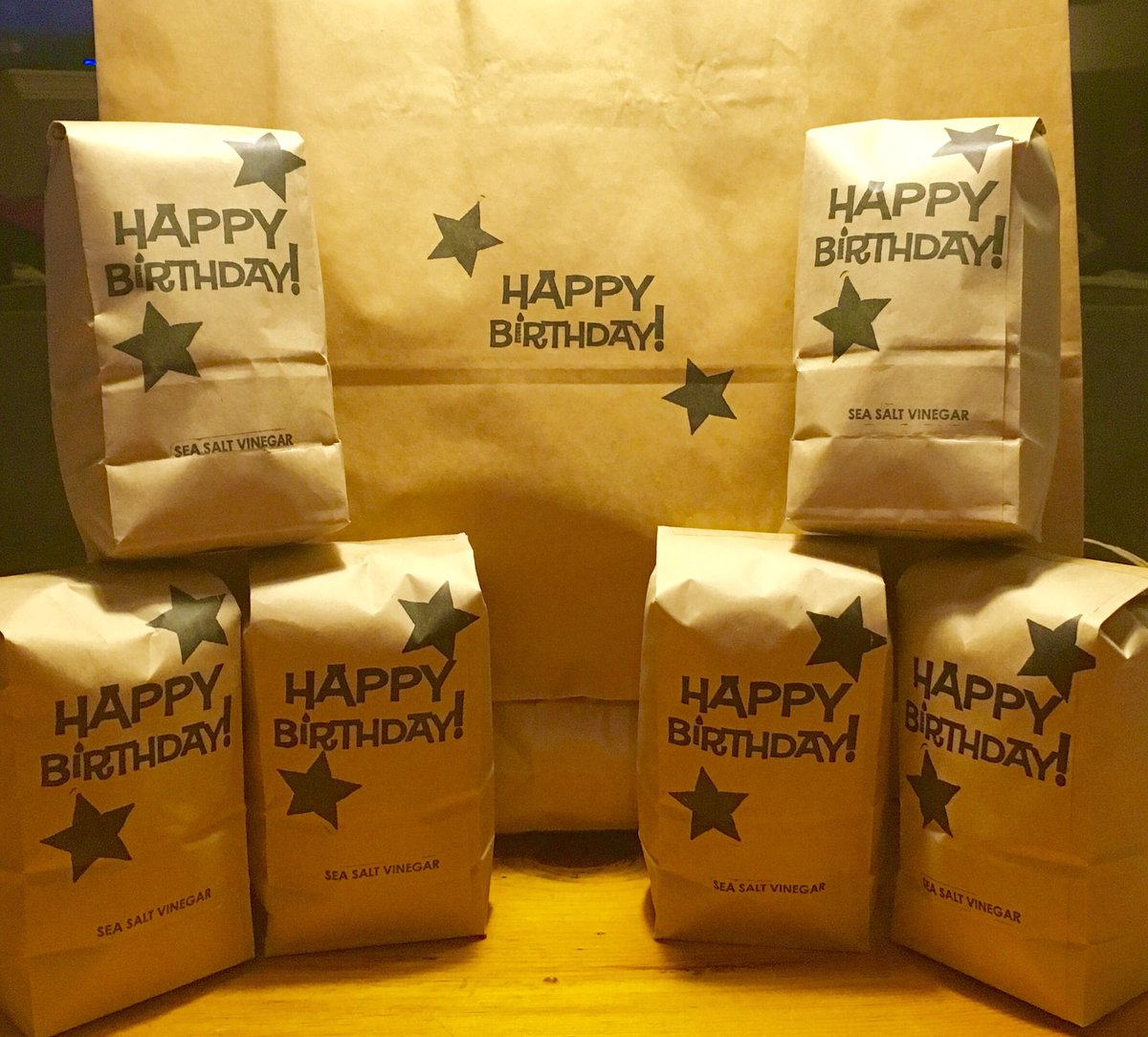 We personalize each bag with a hand-stamped logo or design. Very special boy is getting these for his loot bags.