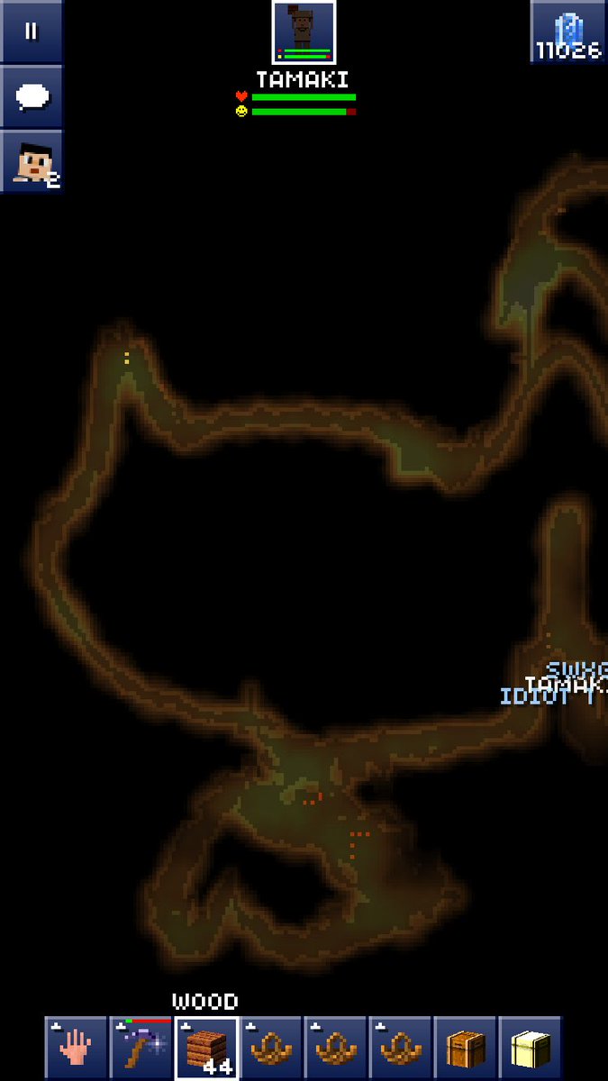 HeichouSpicecan's tweet photo. @UnspeakableGame I was cave mining in blockheads and I zoomed out and the cave looks like a cat head 😸 https://t.co/C9l9FS0HnH