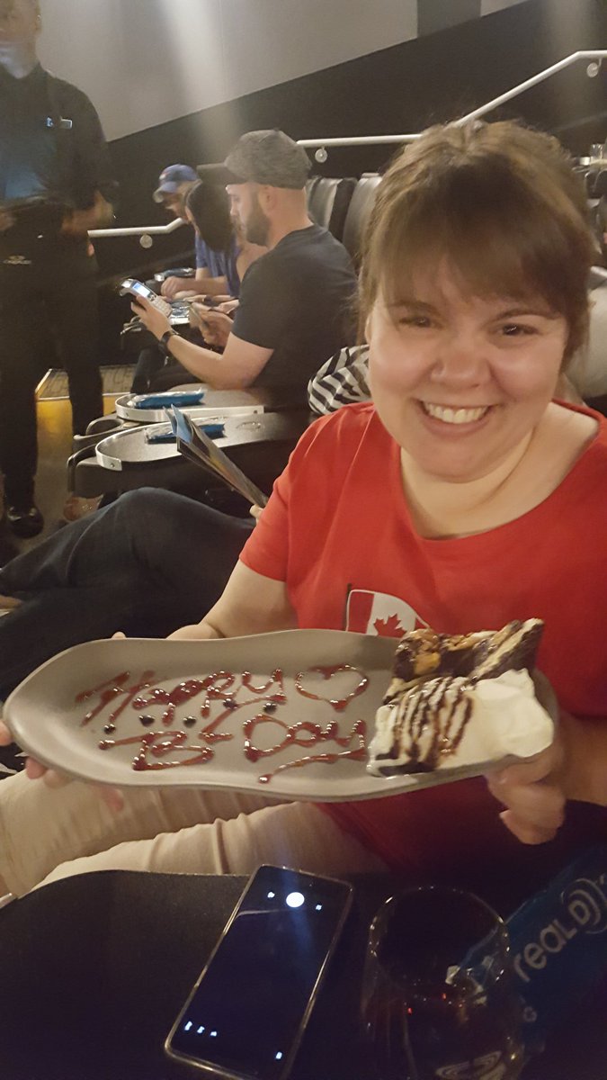 carmenepeters's tweet photo. #birthday party for @OddVoxel at @CineplexMovies Kitchener! #omnomnom #cake https://t.co/hjR97XVP1z