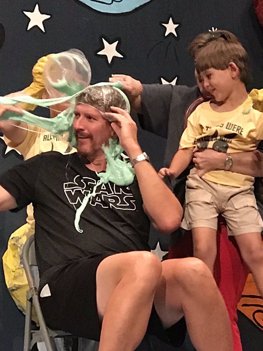Steph_t_harris's tweet photo. @BigEZ12 got slimmed tonight @ VBS! #gloryhouse #boyswontheofferingcontest #fbclaurel https://t.co/HxVxK4Y1Re