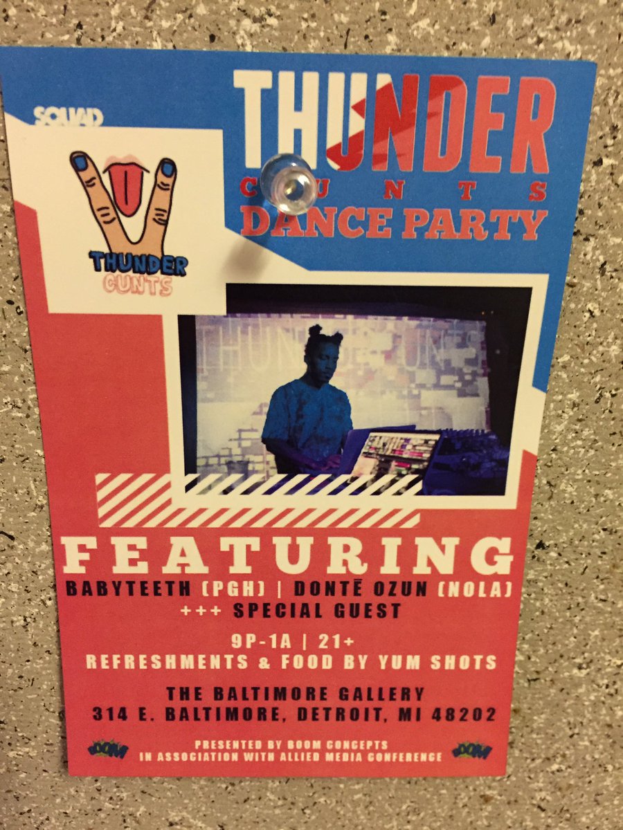 SopranoWing's tweet photo. #AMC2017 #THUNDERCUNTS @BOOMCONCEPTS @ THE BALTIMORE GALLERY TONIGHT til 1am. https://t.co/zQ8ArTdCSQ