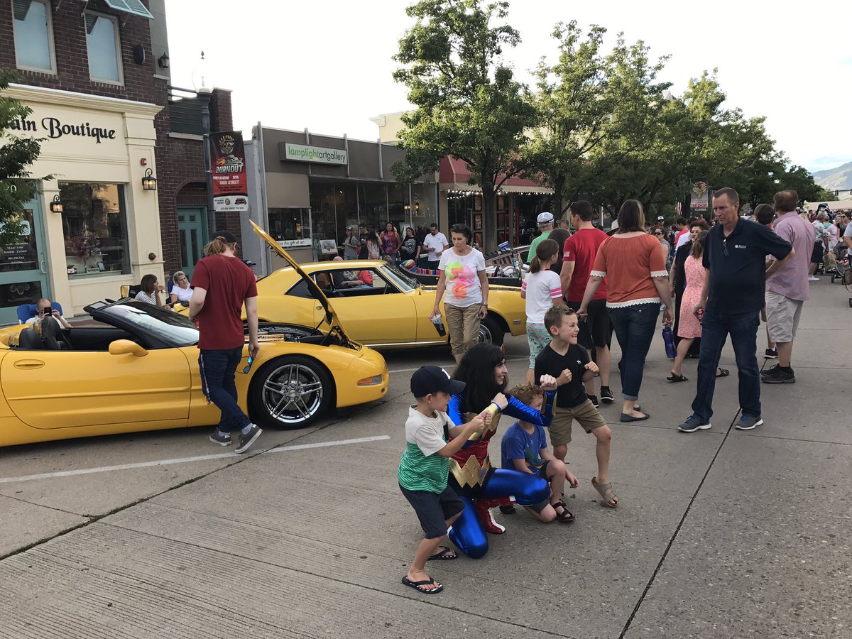 SpencerJCox's tweet photo. All the cool kids are hanging at the Bountiful Car Show. And yes, I will be judging the burnout at 9pm. #RedneckProud ๐ค๐ผ https://t.co/4lvDFz3DAa
