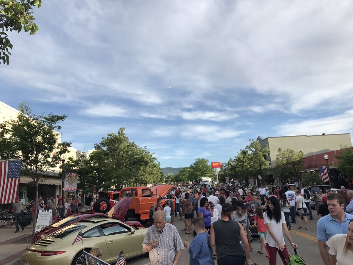 SpencerJCox's tweet photo. All the cool kids are hanging at the Bountiful Car Show. And yes, I will be judging the burnout at 9pm. #RedneckProud ๐ค๐ผ https://t.co/4lvDFz3DAa