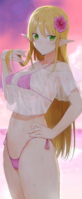 金髪エルフ水着その2 