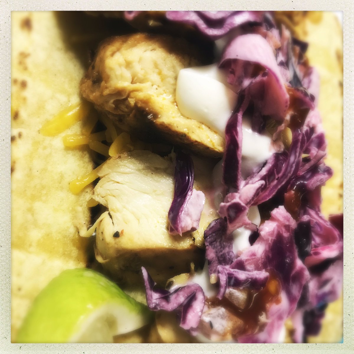 RichardLackie1's tweet image. Chipotle/Adobo marinated chicken tacos with jalapeño lime slaw. #imstuffed #foodporn