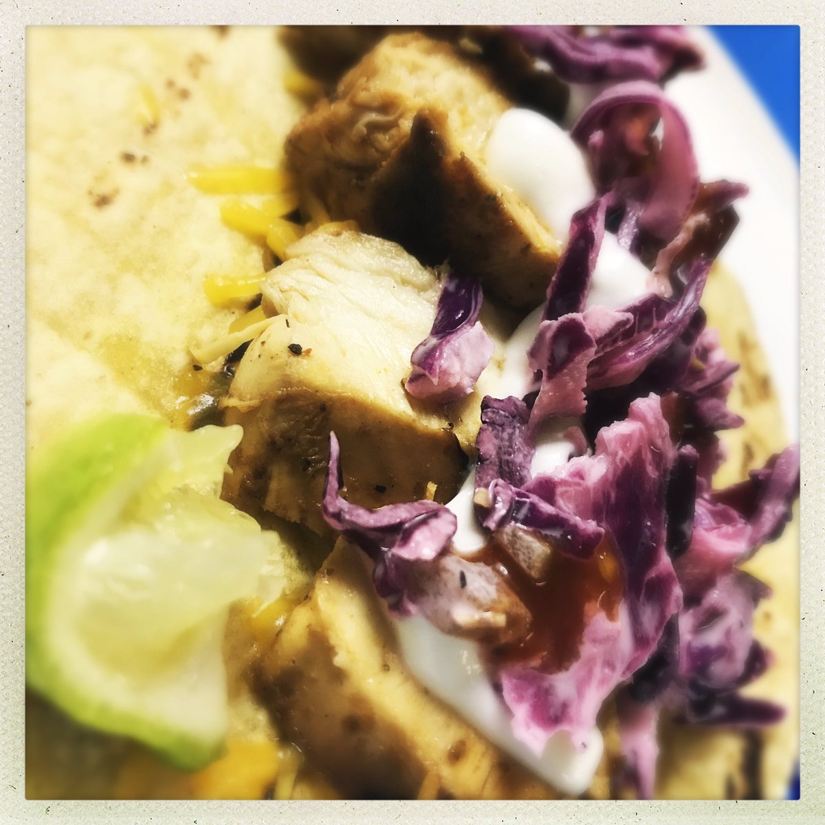 RichardLackie1's tweet image. Chipotle/Adobo marinated chicken tacos with jalapeño lime slaw. #imstuffed #foodporn