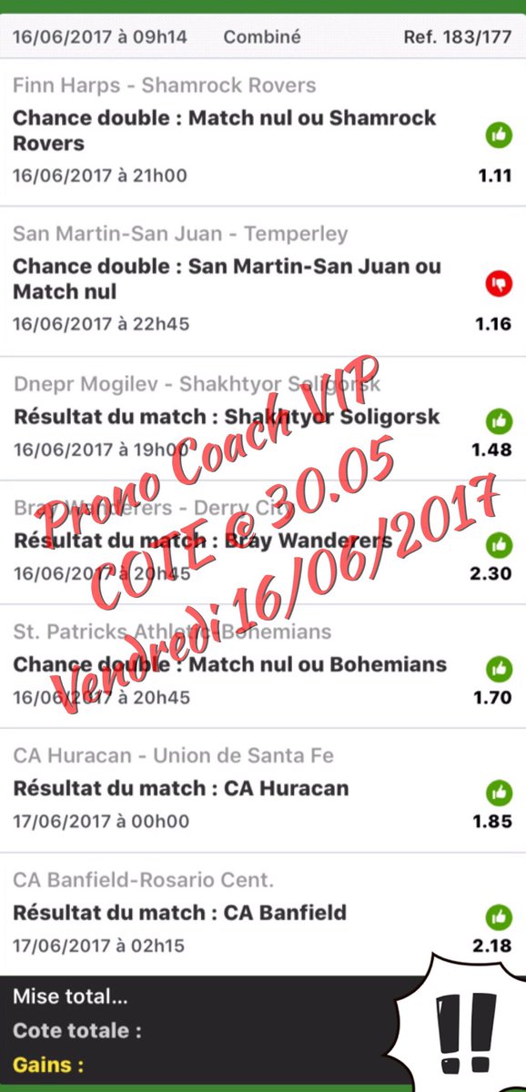 Pronocoach1's tweet photo. PRONO COACH VIP 

FOOT @ 30.05 ❌

Tous nos MISSILES sont disponibles uniquement sur notre VIP

#ParionsSport #TeamParieur https://t.co/FTfbl7xhOm