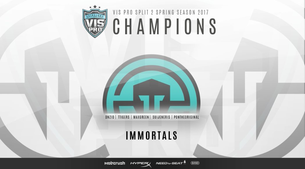 Immortals's tweet photo. #GGWP @TeamSoloMid Started slow, finished strong. #IMTVG take #VISPRO! https://t.co/GpTBa2mW0B