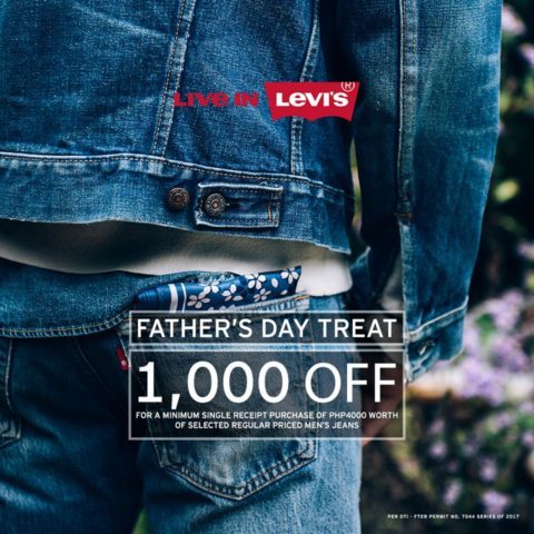 ManilaOnSale's tweet photo. Father's Day Promo: Php1000 Off Levi's Jeans! #LiveInLevisPH https://t.co/MGflIomcWi https://t.co/12bod6pHIY