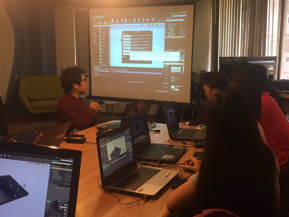 IGDA_MNL's tweet photo. Igi and Bien of @secret6inc conducting the #UnrealCodeCamp right now! In partnership with #DevConPh https://t.co/zMiPYMTTak