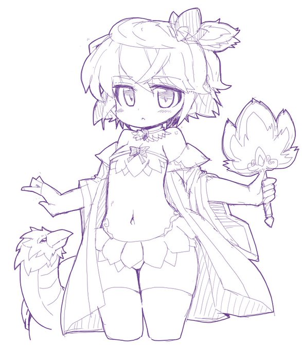 昨日描いてたアイシャ、なぜかある水着差分 