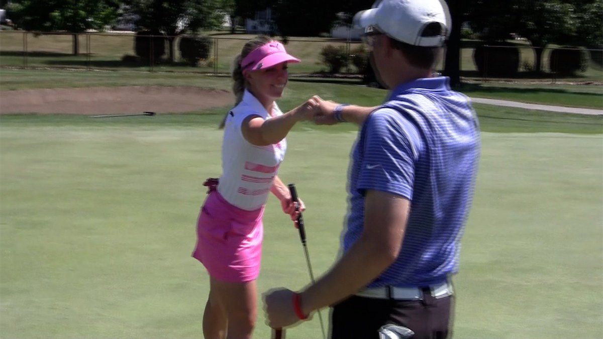 nowdecatur's tweet photo. In the last Pro-Am before the Decatur/Forsyth Classic, @sophiacpop joined @byers_brian & Co on the course! (Video) https://t.co/iVYoXog9pt https://t.co/7I4STMPyw1