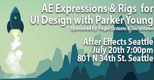Just announced <a href="/AESeattle/">AfterEffects Seattle</a>'s next meetup!  July 20th 2017 facebook.com/events/4687179…