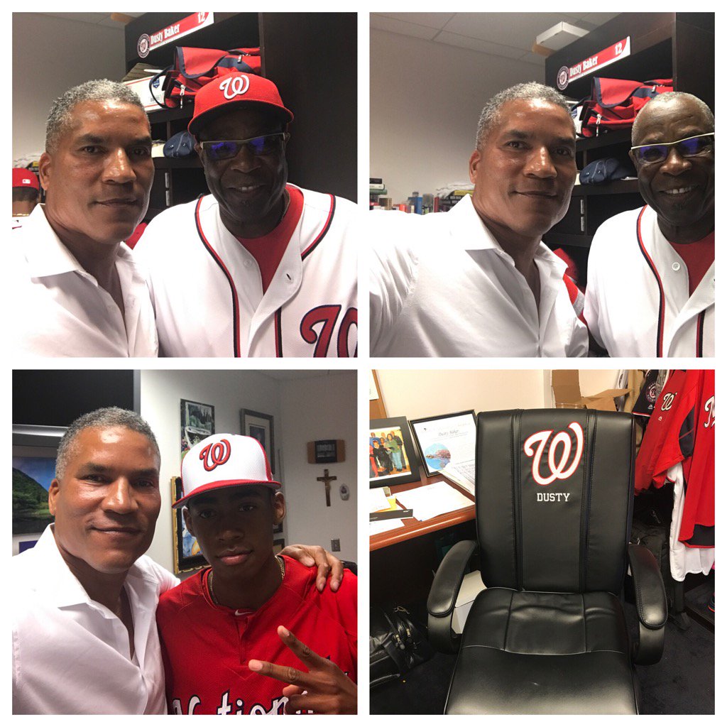 Dusty Baker                     Happy Birthday 6/15/17 Darren Baker was drafted by the Nat\s Friday.  Go Nat\s! 