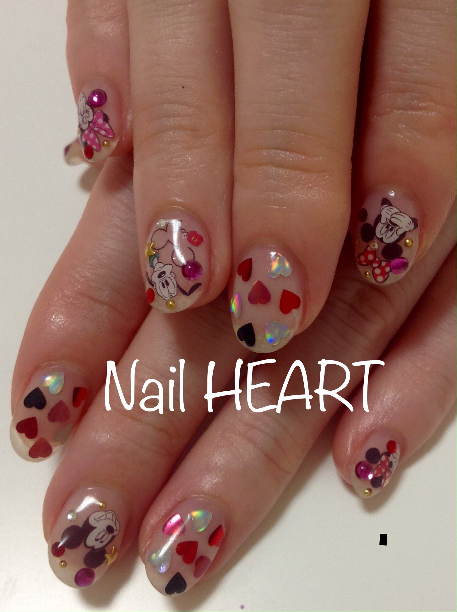 Nail Heart ディズニーネイル ネイル 広島 ネイルサロン ネイルハート ハンドジェル ディズニー Disney ミッキー Mickey ミニー プルート ハート ホログラム クリアネイル T Co Hvbzlh7q95 Twitter