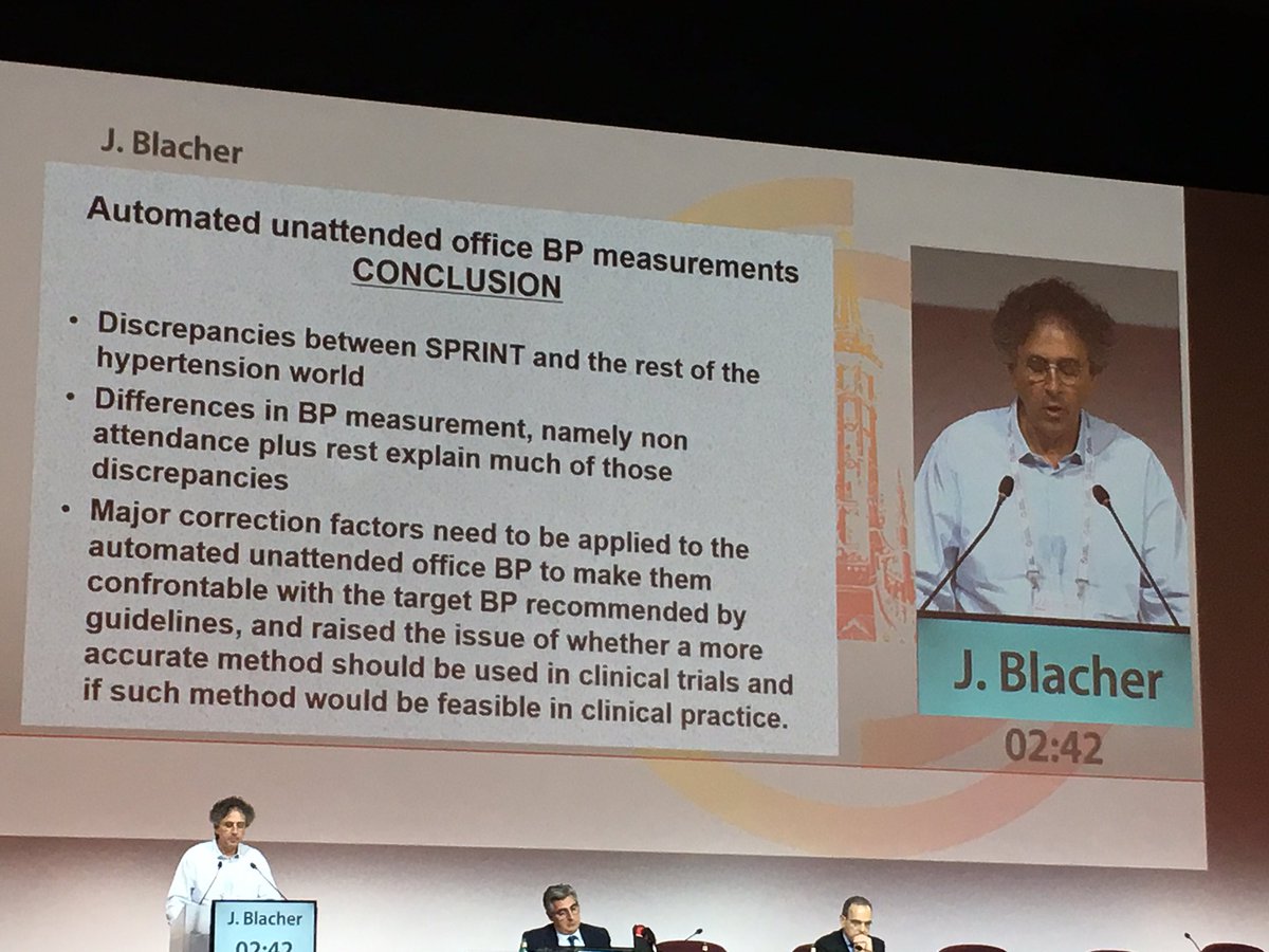 Mesure clinique de #PressionArtérielle au cabinet médical ap 5min de repos sans surveillance = -10mmHg <a href="/ESH_Annual/">ESH Annual Meetings</a> #HTA #ESH2017