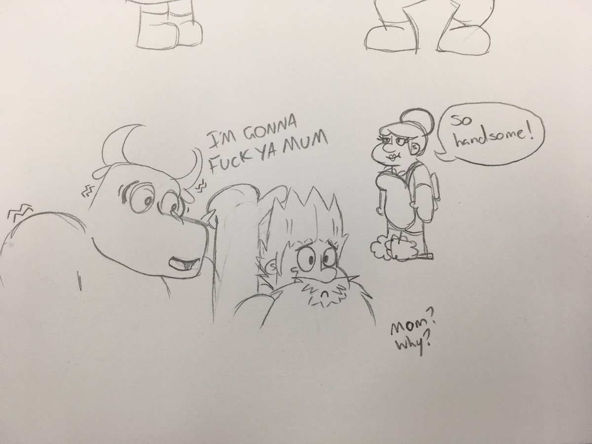 Charzmander1's tweet photo. The Dwarf ends up going home, and the other adventurers meet his mother. Chaos ensues.
#DnD5e #fuckyamum #MumWhy https://t.co/2M7sLCeaIh