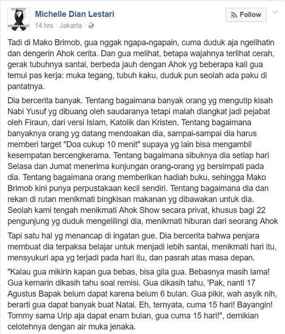 Viral Di FB: Cerita Inspiratif Dan Bikin Haru Michelle 